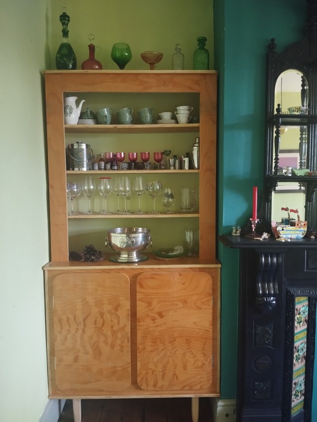 handmade fitted mid-century cupboard